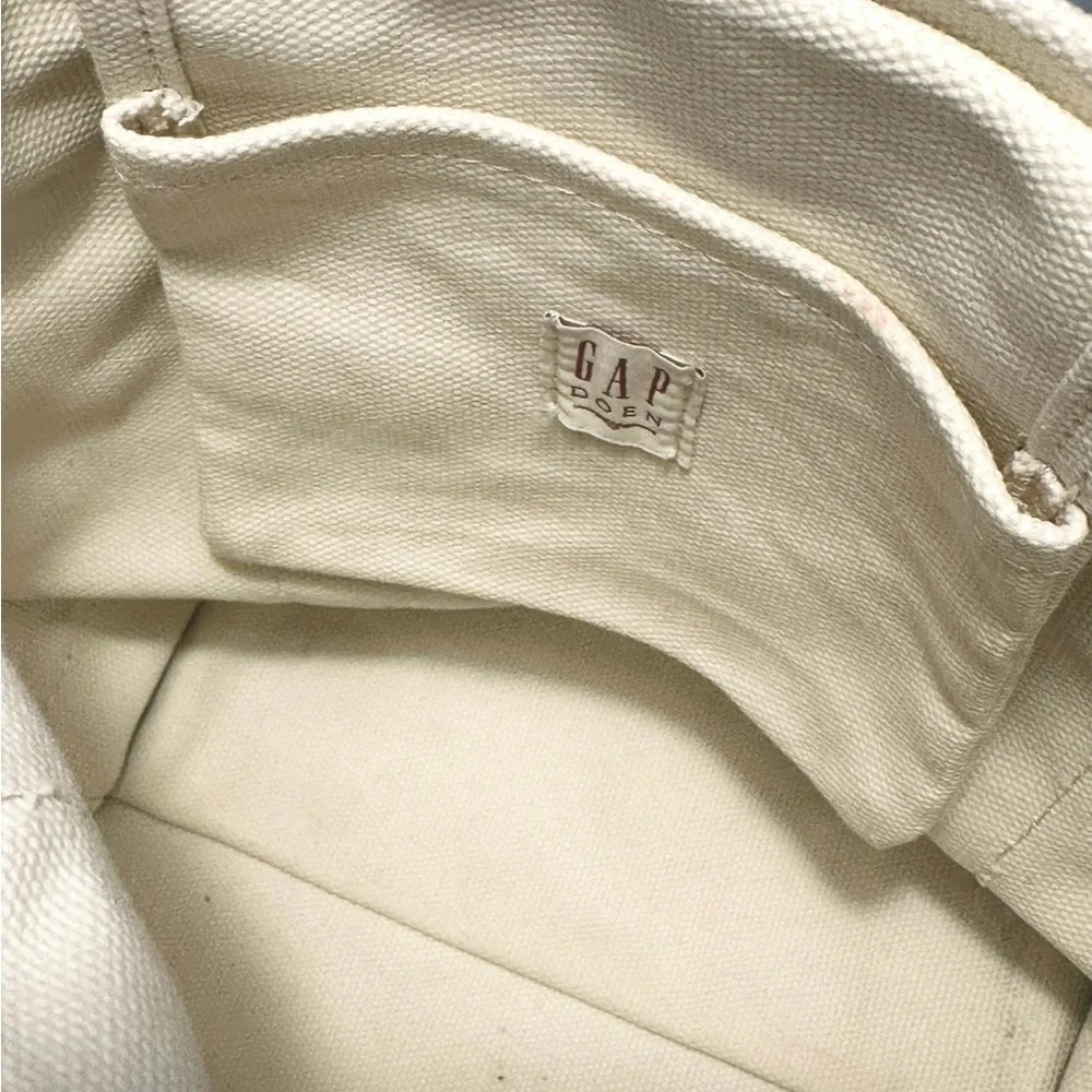 Doen Canvas Tote in Cream and Navy mini size - Picture 3 of 5